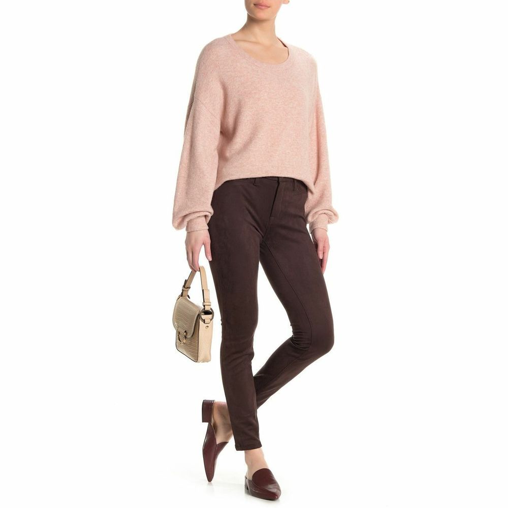 FIDELITY DENIM Gwen High Rise Skinny Faux Suede Pants Size 24